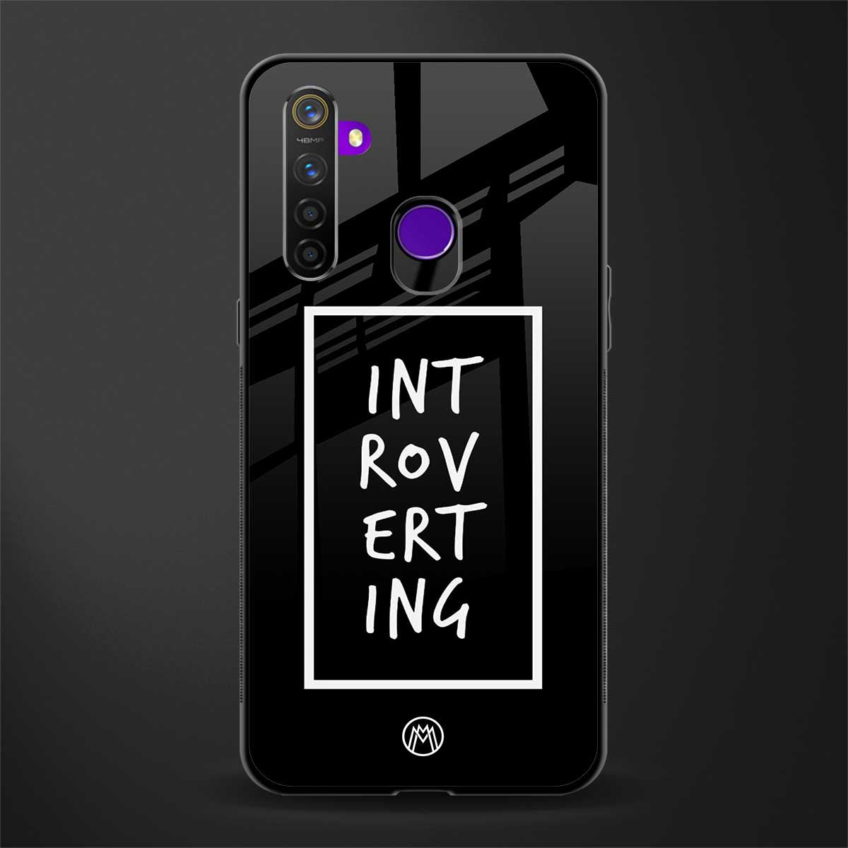 introverting glass case for realme 5 image