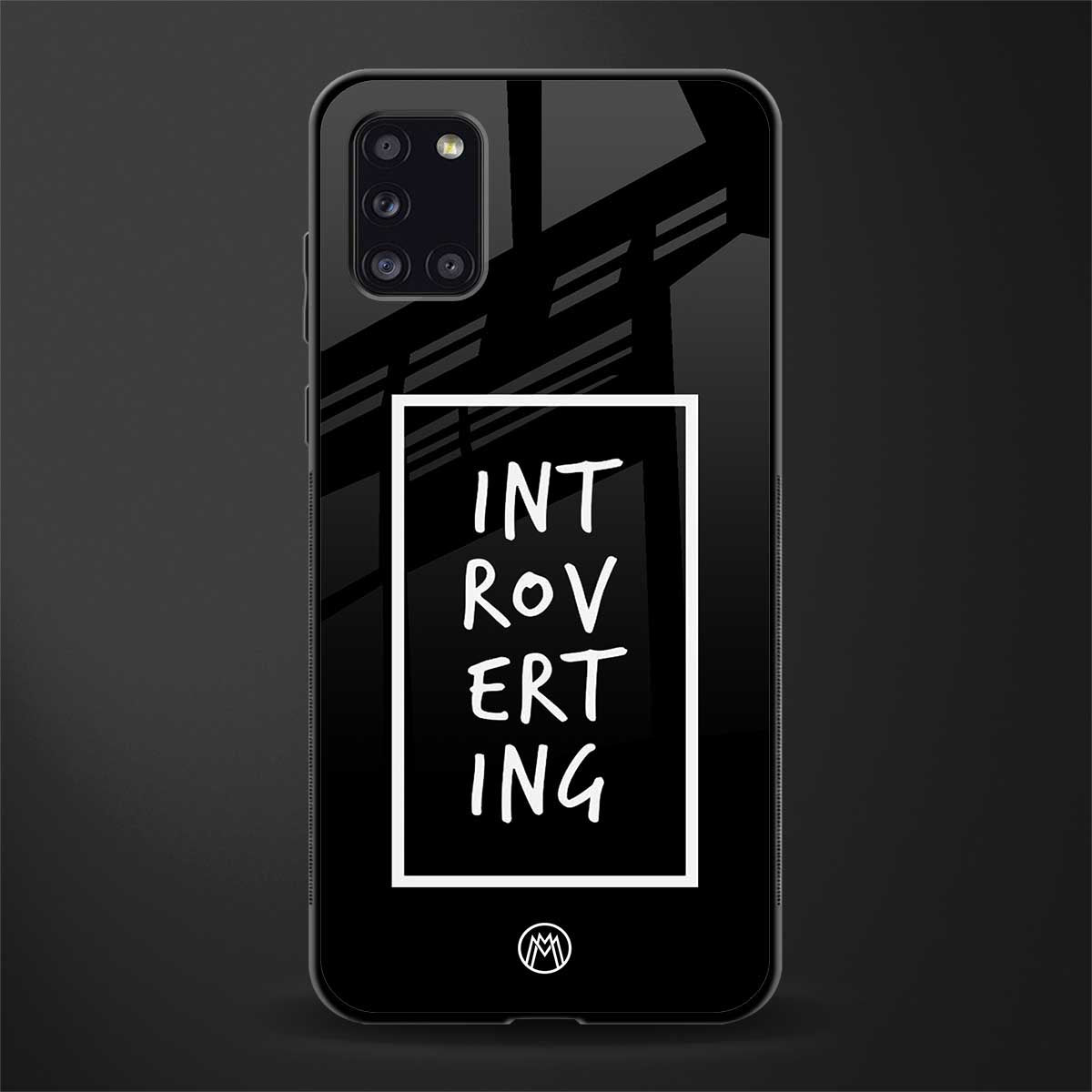 introverting glass case for samsung galaxy a31 image