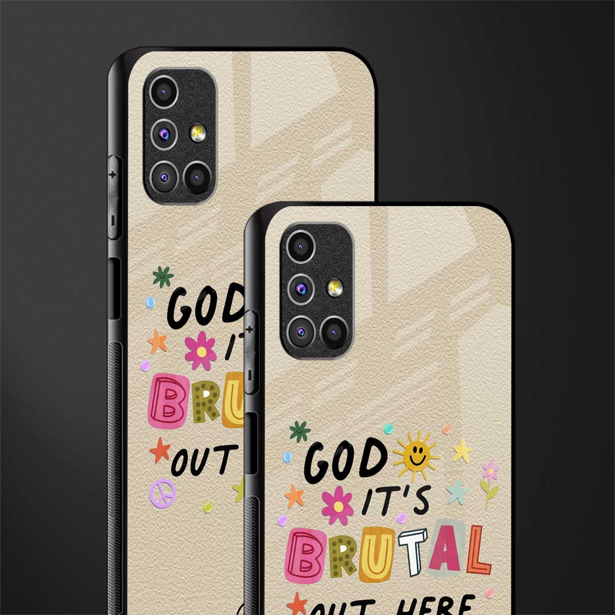 it's brutal out here glass case for samsung galaxy m31s image-2