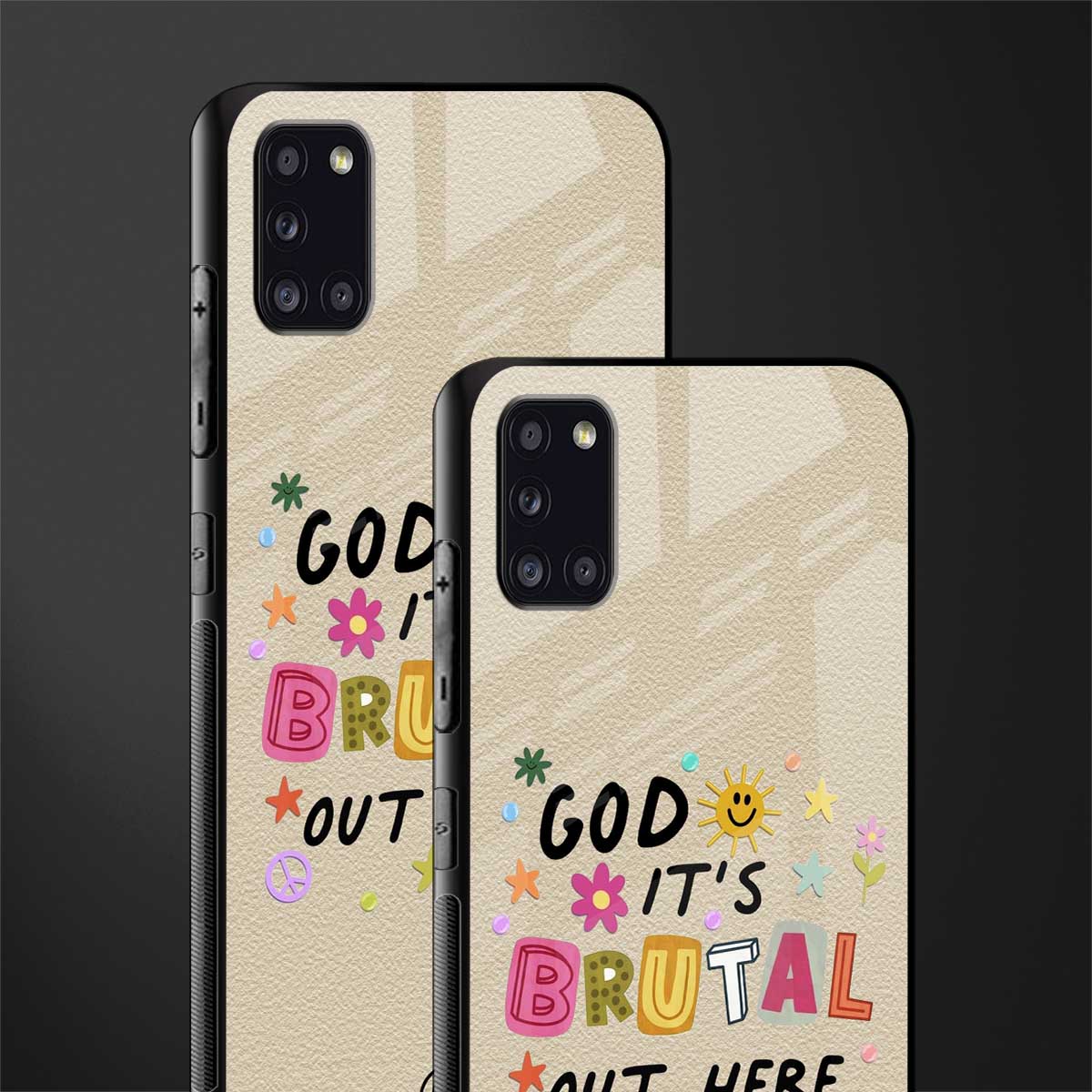 it's brutal out here glass case for samsung galaxy a31 image-2