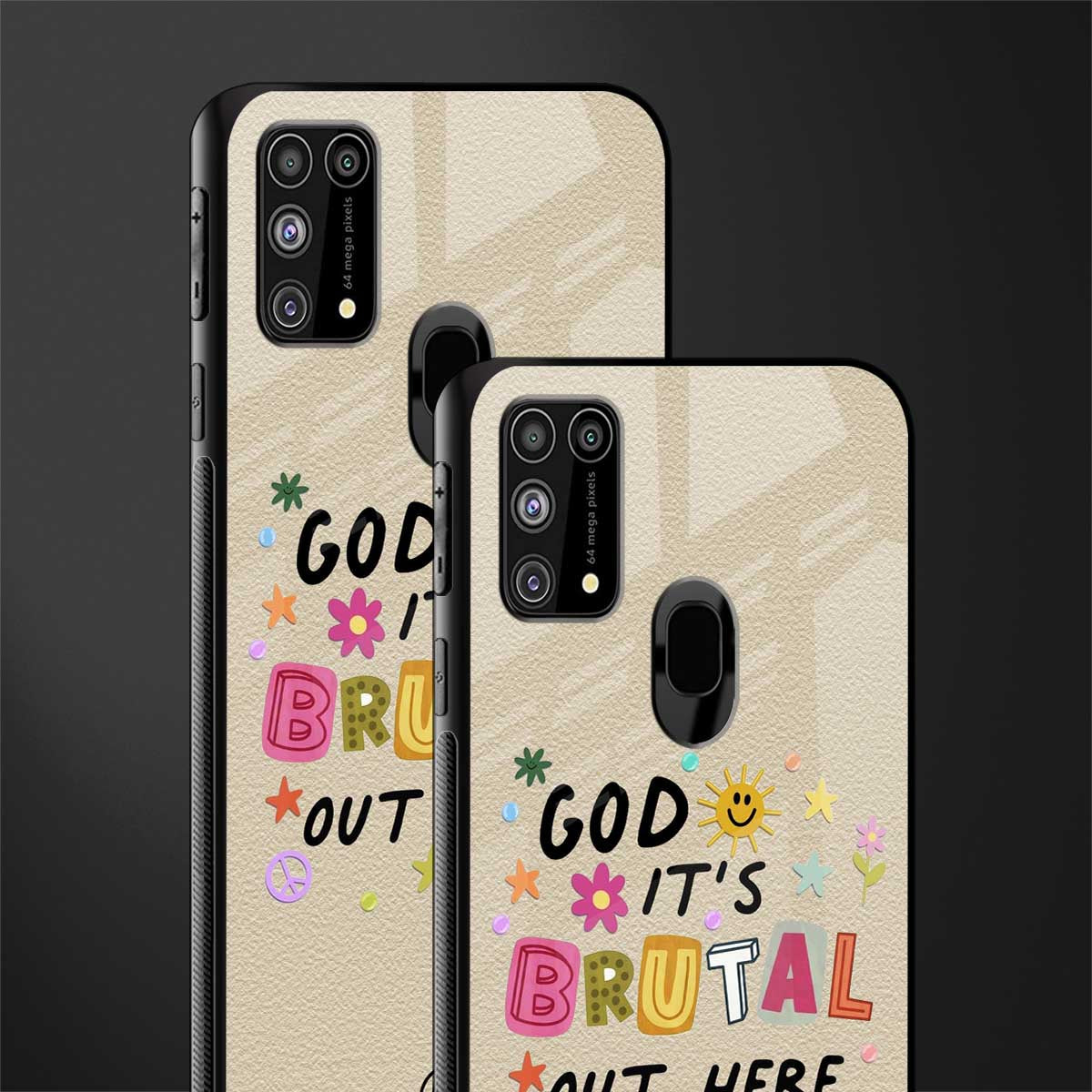 it's brutal out here glass case for samsung galaxy m31 prime edition image-2