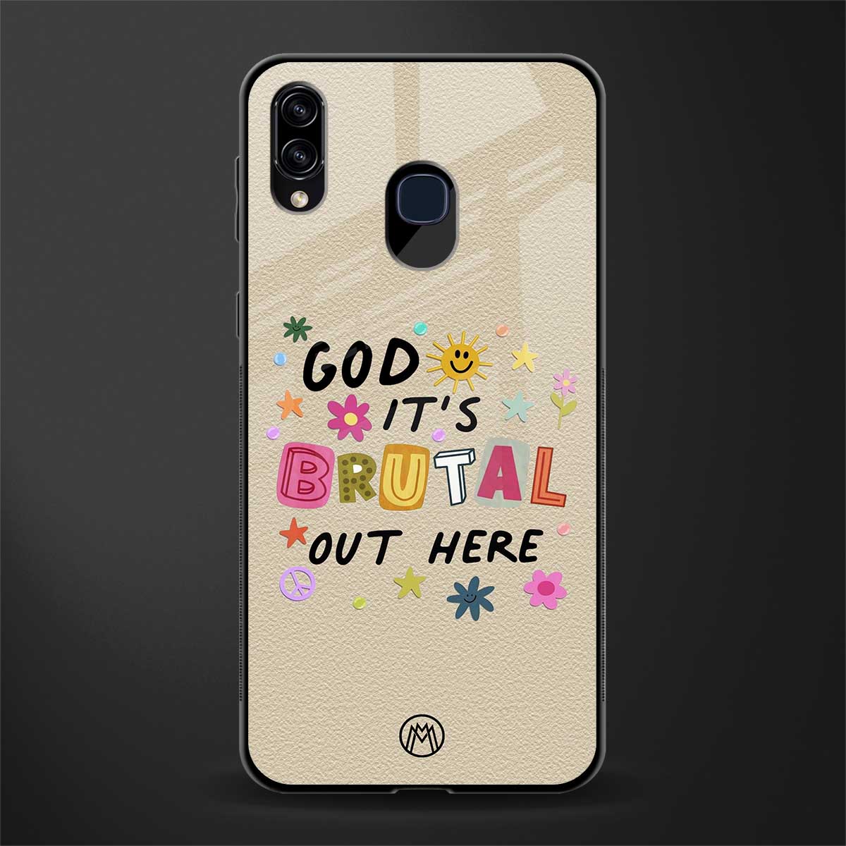 it's brutal out here glass case for samsung galaxy a20 image