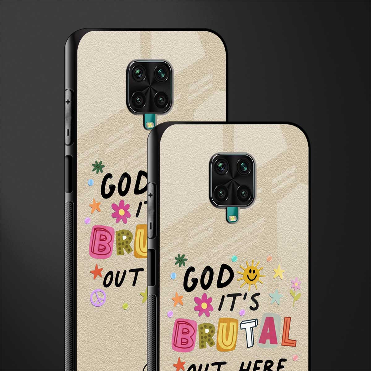 it's brutal out here glass case for poco m2 pro image-2