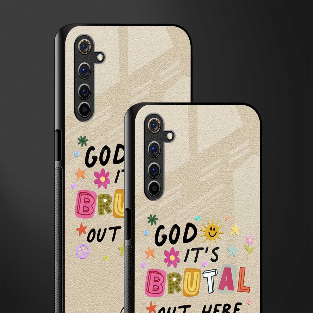 it's brutal out here glass case for realme 6i image-2