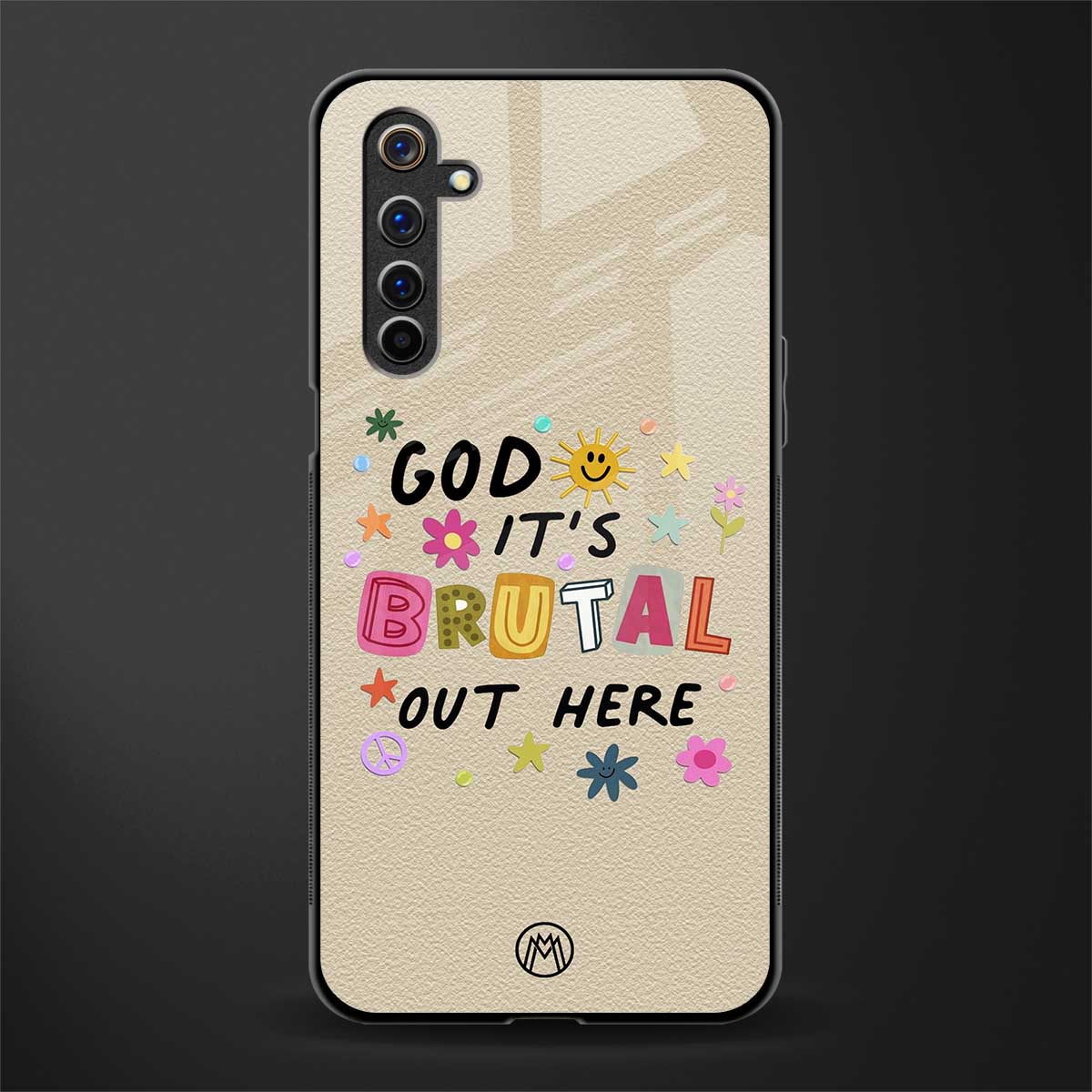 it's brutal out here glass case for realme 6i image