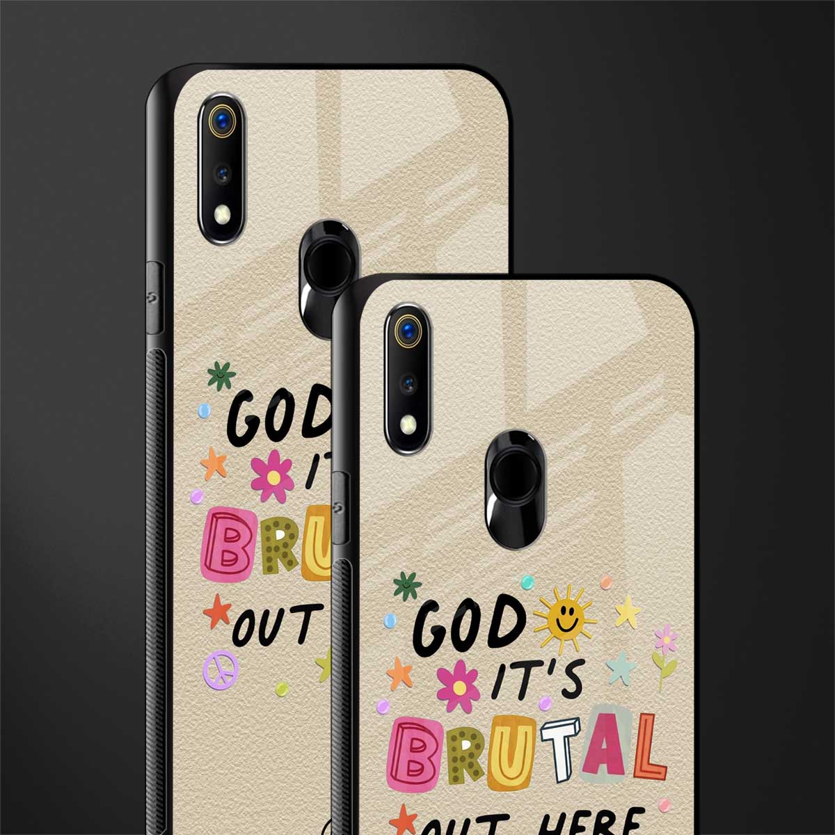 it's brutal out here glass case for realme 3i image-2