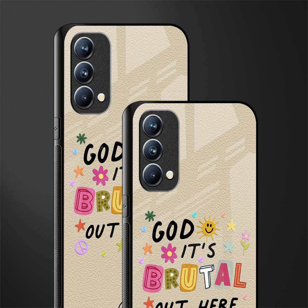 it's brutal out here glass case for oppo f19 image-2