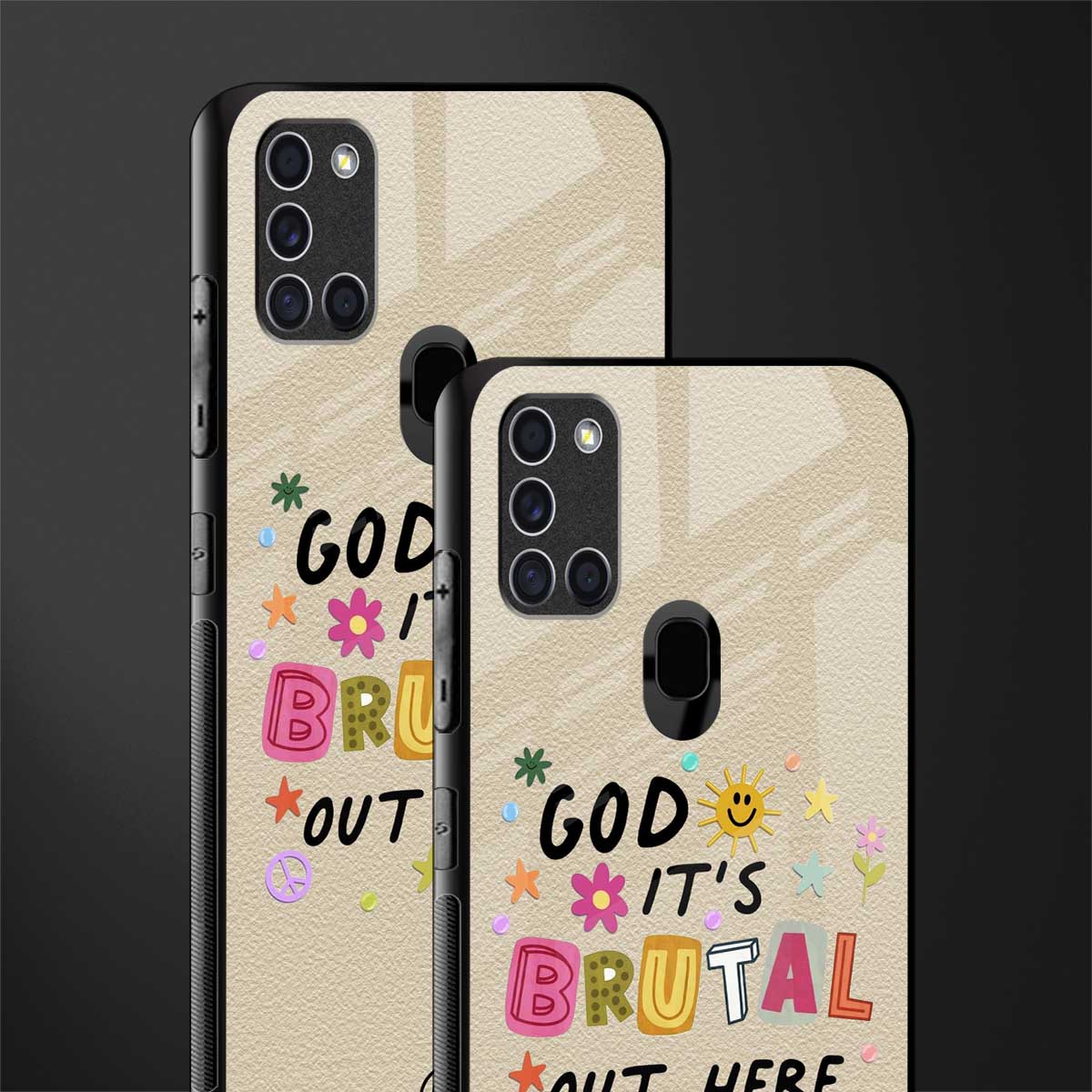 it's brutal out here glass case for samsung galaxy a21s image-2