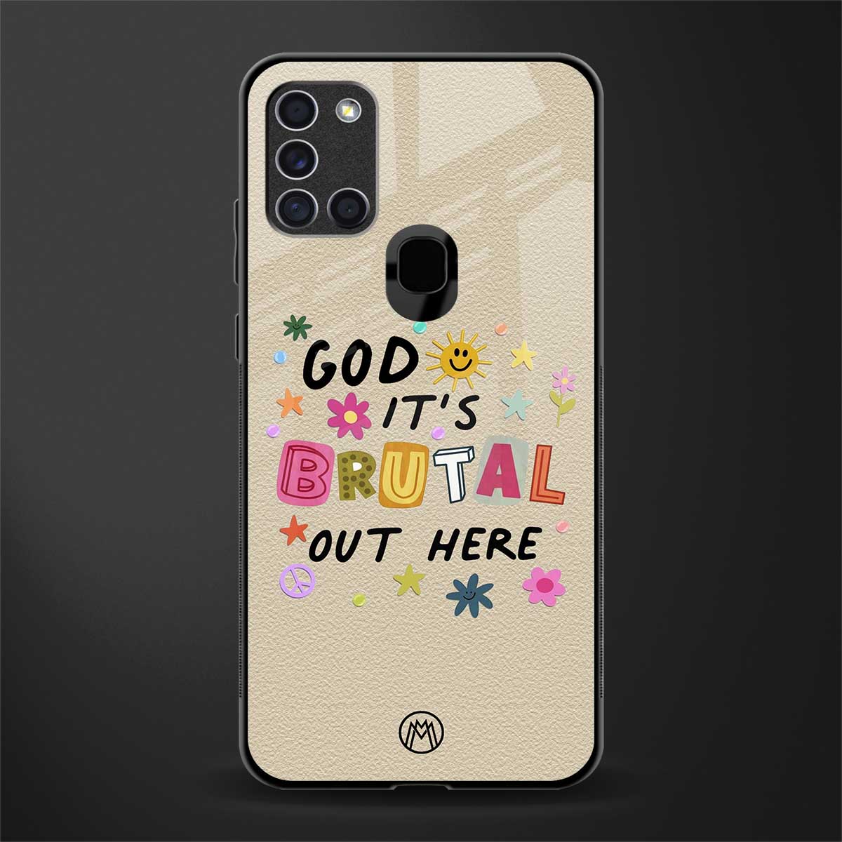 it's brutal out here glass case for samsung galaxy a21s image
