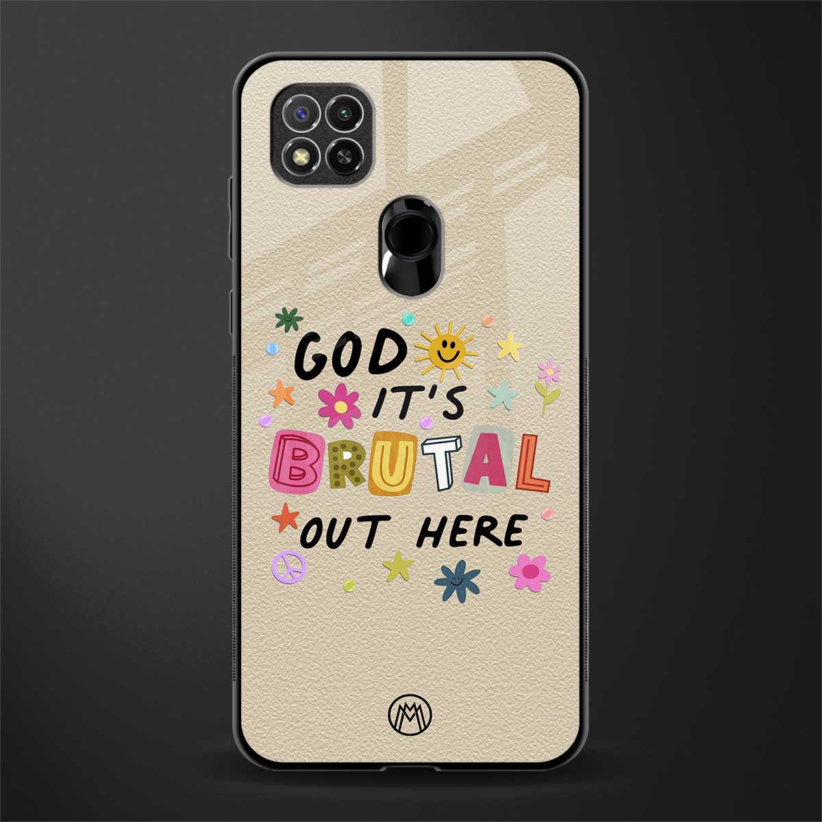 it's brutal out here glass case for redmi 9 image