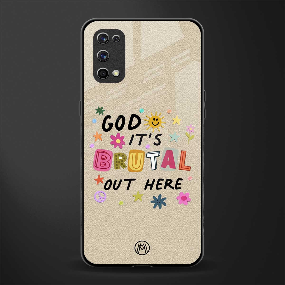 it's brutal out here glass case for realme x7 pro image