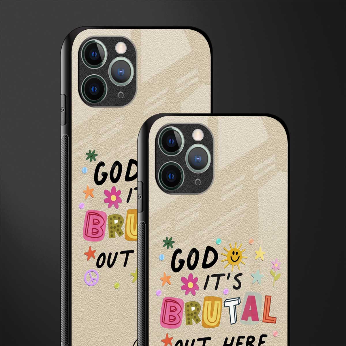 it's brutal out here glass case for iphone 11 pro image-2