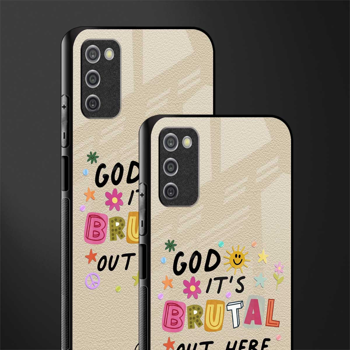 it's brutal out here glass case for samsung galaxy a03s image-2