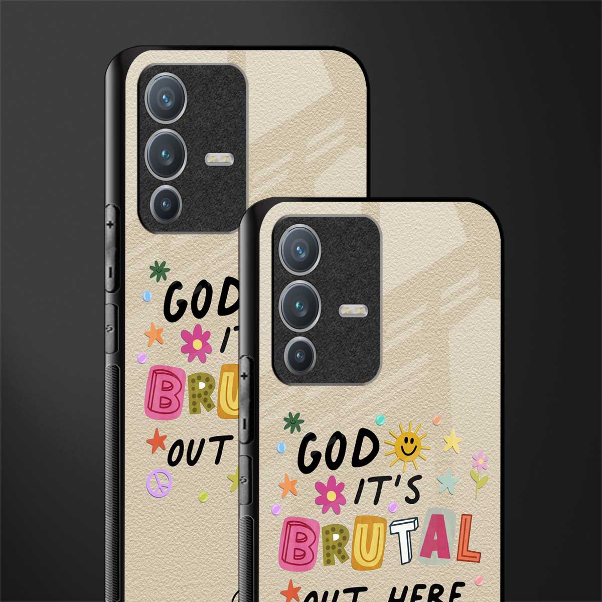 it's brutal out here glass case for vivo v23 pro 5g image-2