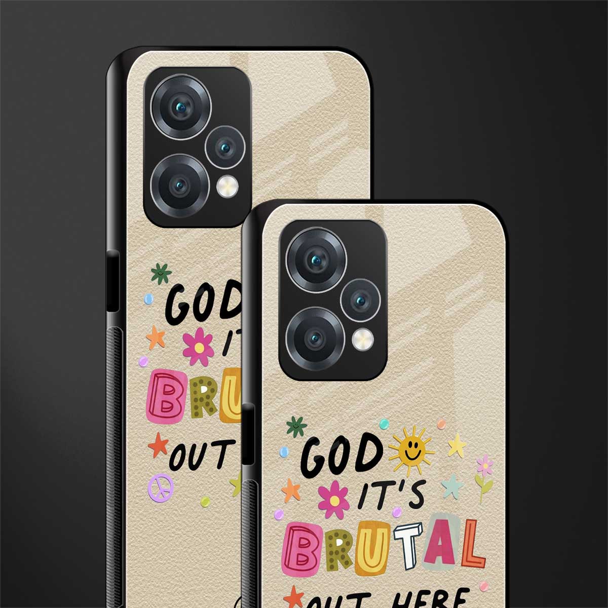 it's brutal out here back phone cover | glass case for oneplus nord ce 2 lite 5g