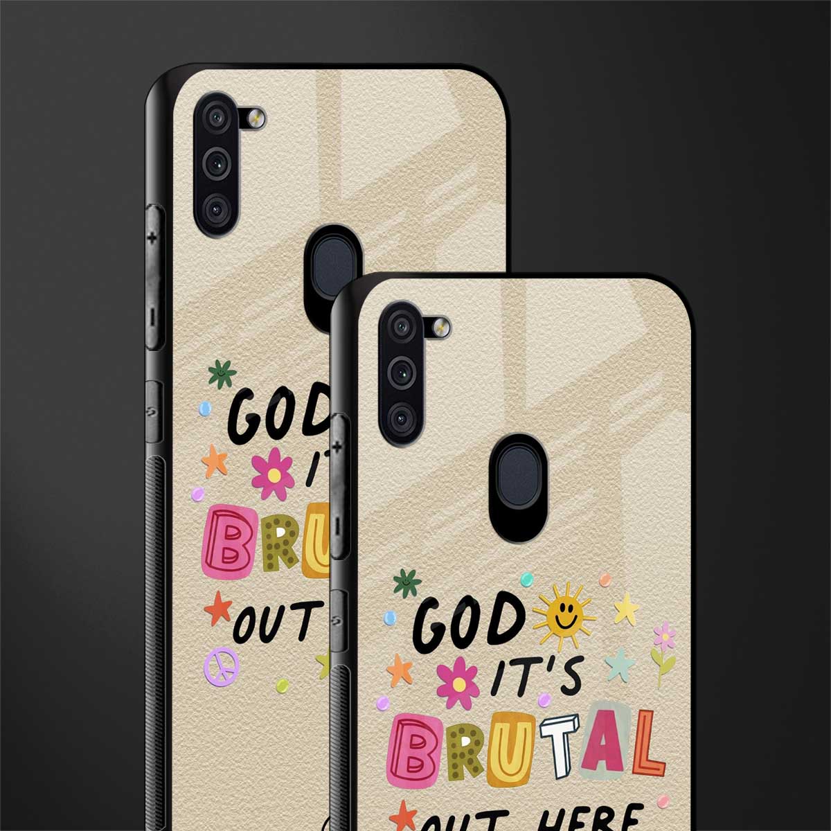 it's brutal out here glass case for samsung galaxy m11 image-2