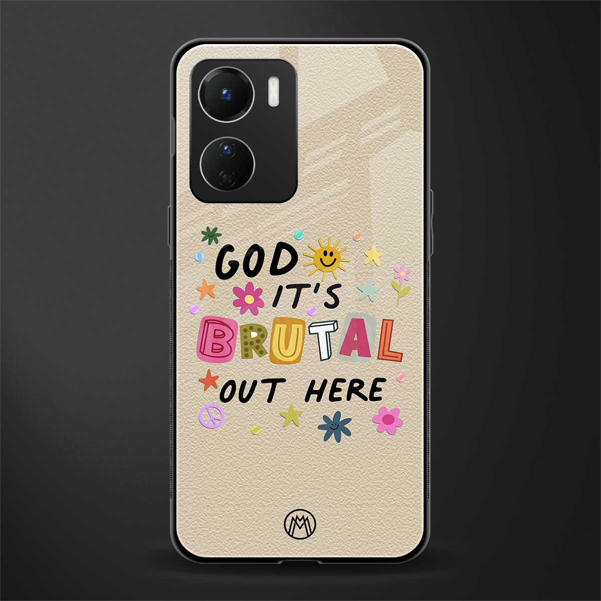 it's brutal out here back phone cover | glass case for vivo y16