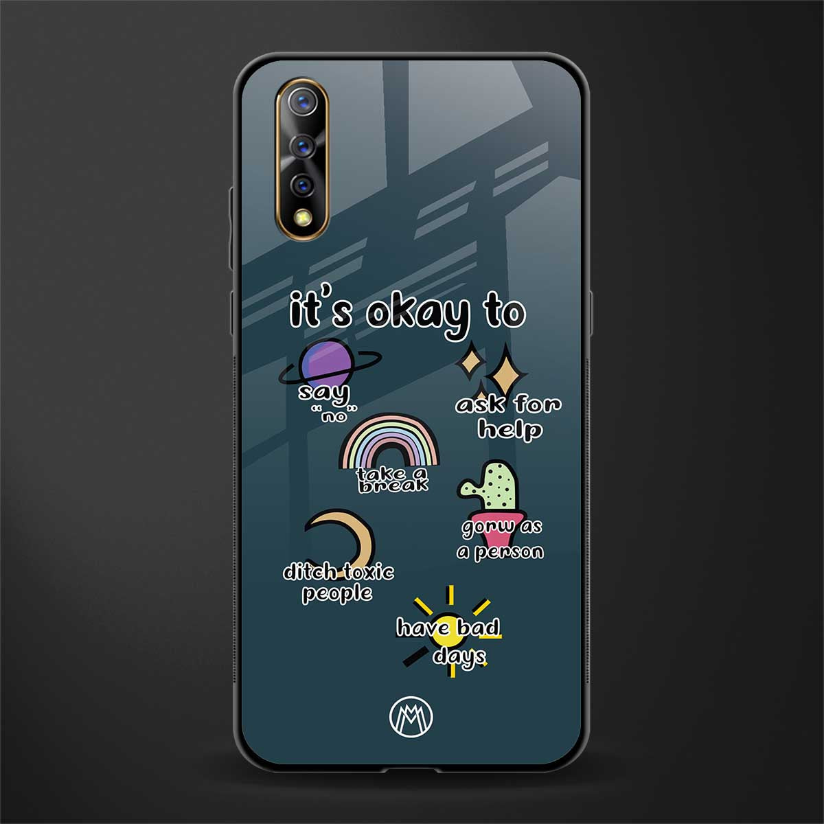 it's okay glass case for vivo z1x image