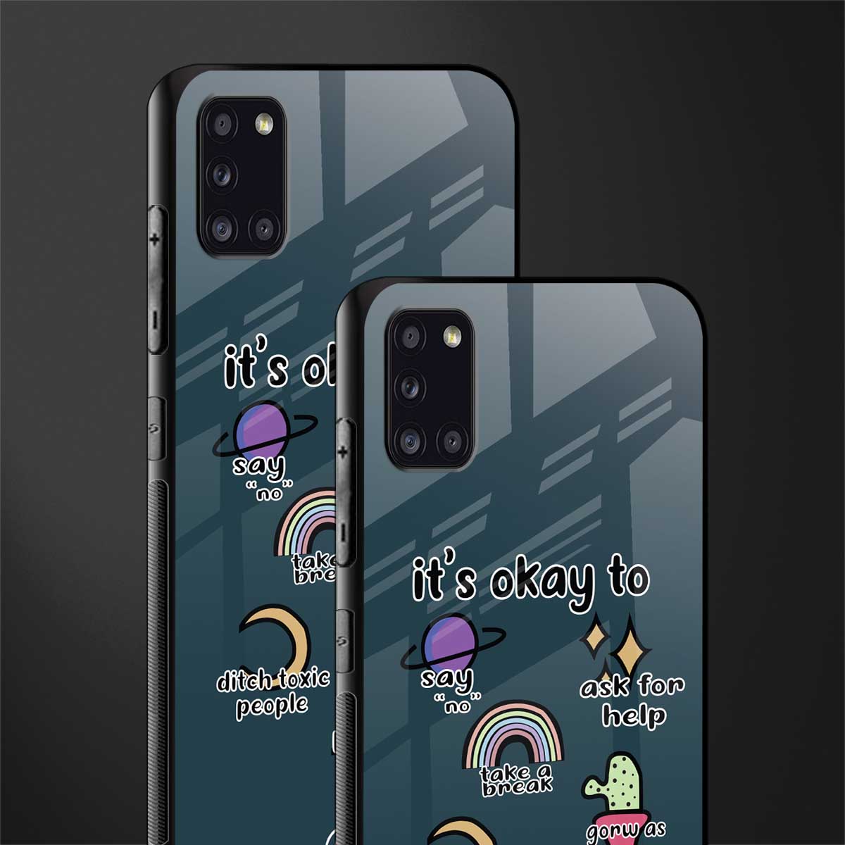it's okay glass case for samsung galaxy a31 image-2