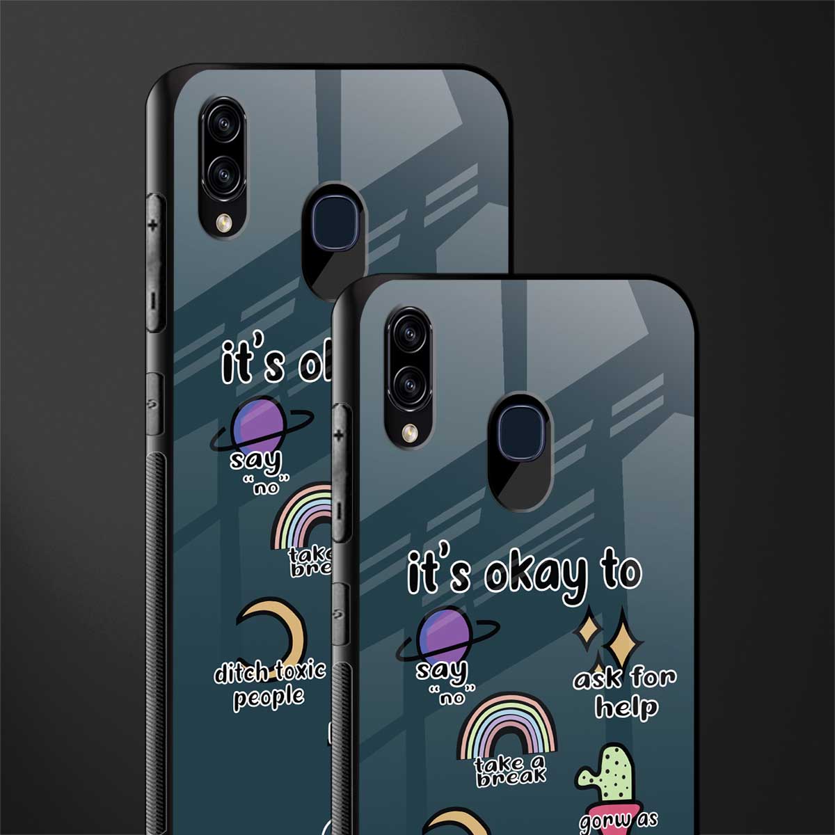 it's okay glass case for samsung galaxy a20 image-2