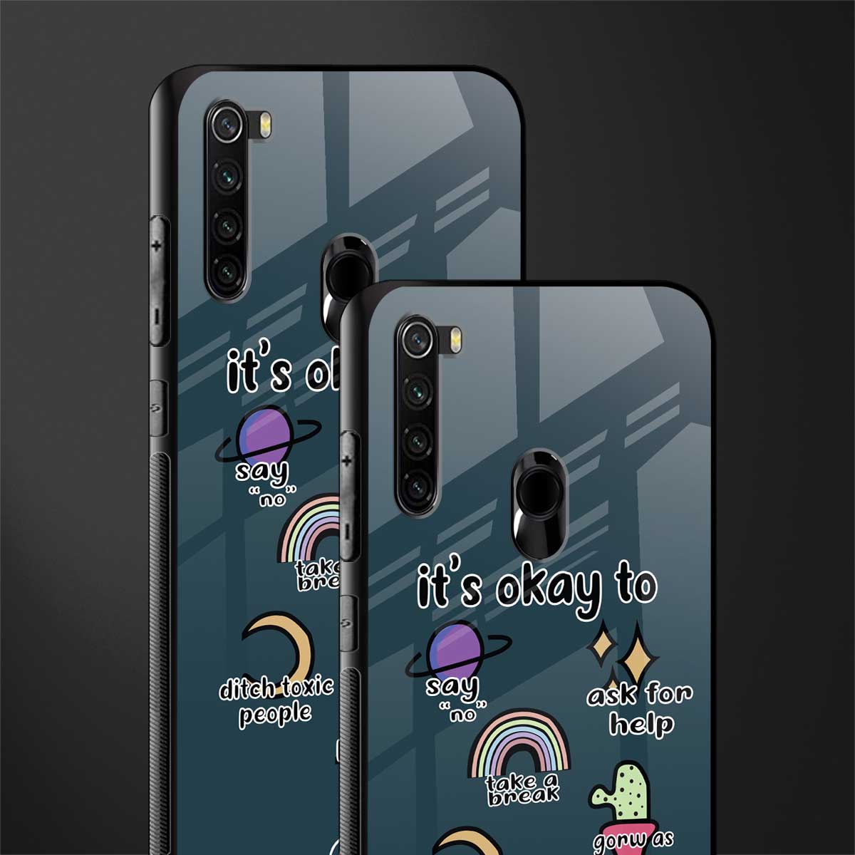 it's okay glass case for redmi note 8 image-2