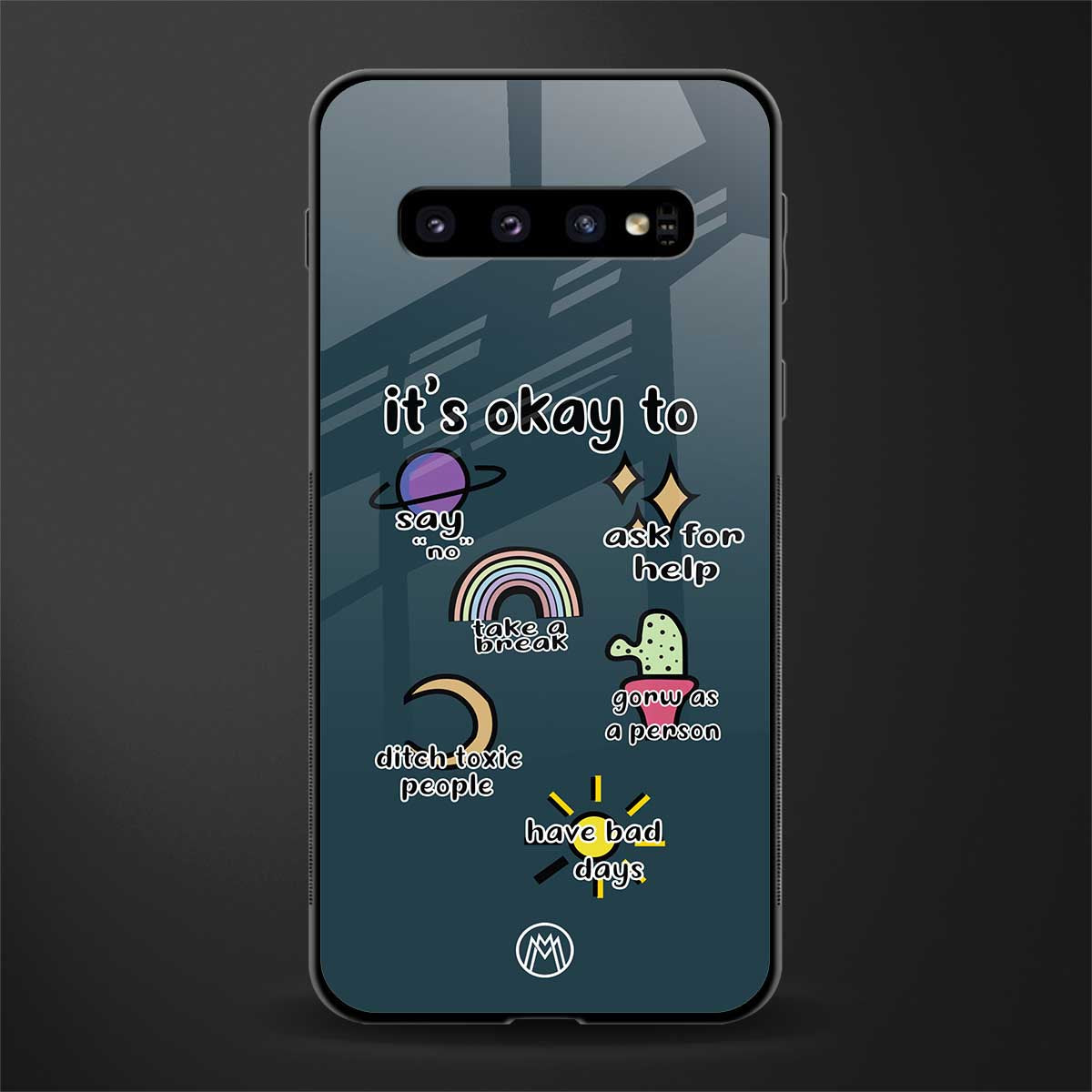 it's okay glass case for samsung galaxy s10 image