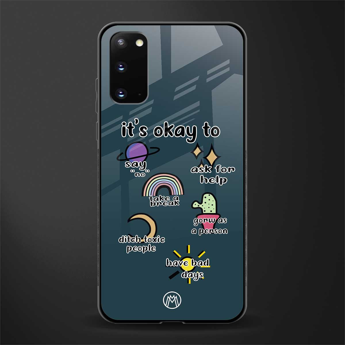 it's okay glass case for samsung galaxy s20 image