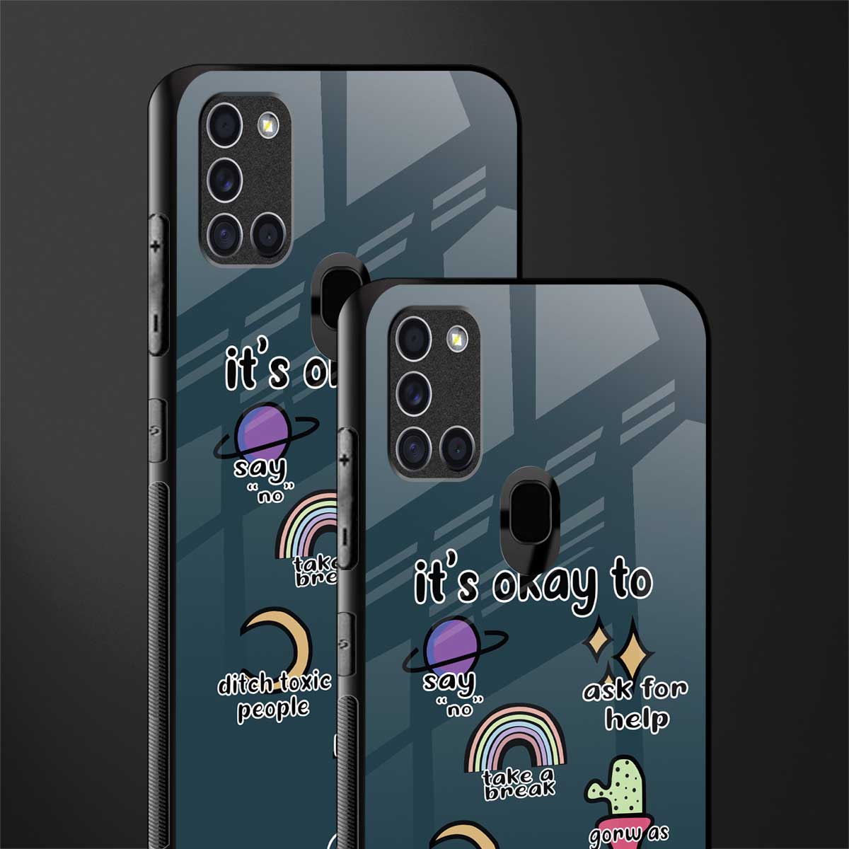 it's okay glass case for samsung galaxy a21s image-2