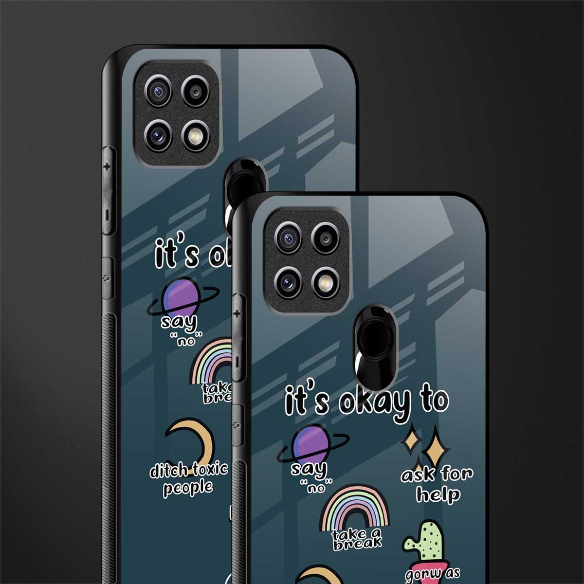 it's okay glass case for oppo a15 image-2