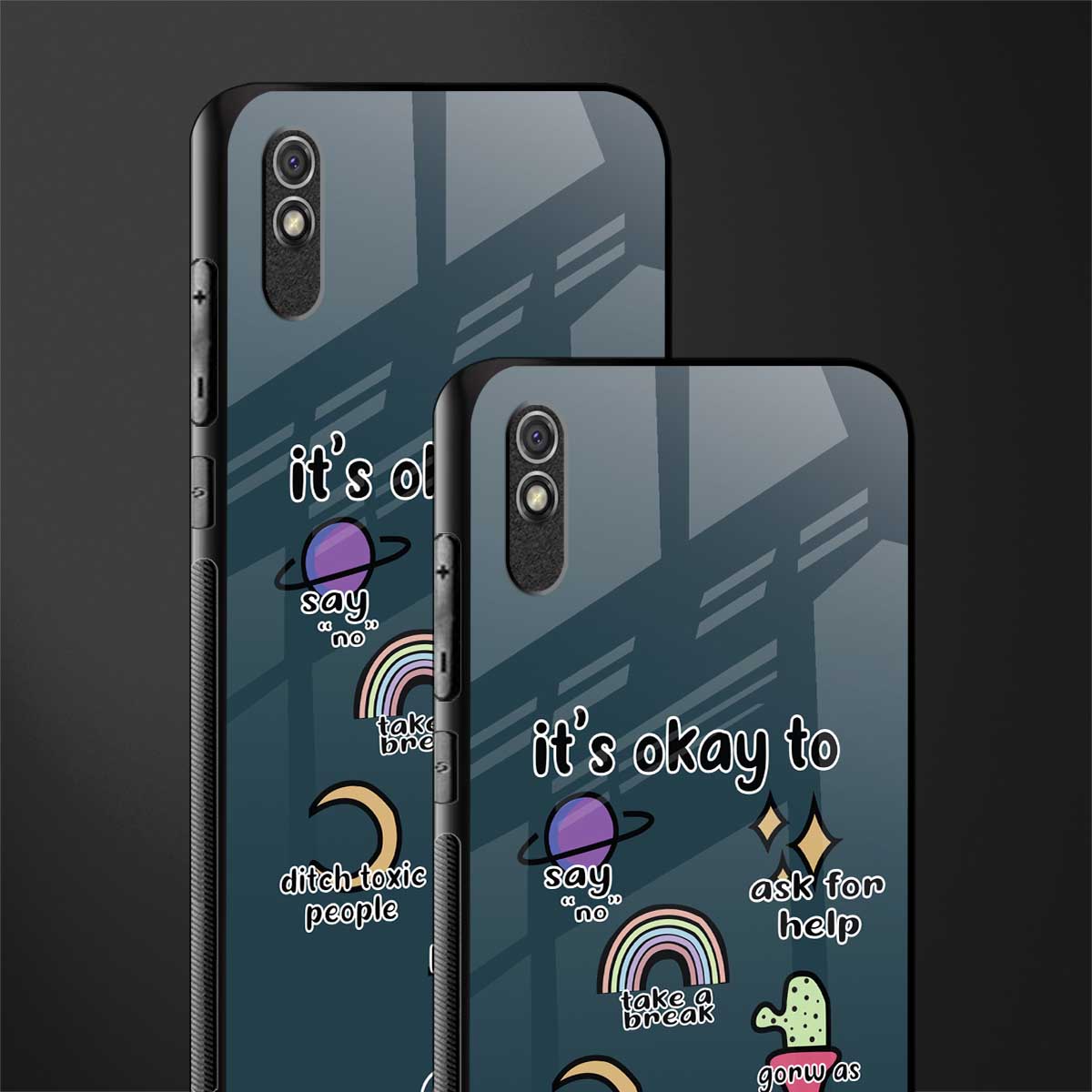 it's okay glass case for redmi 9a image-2