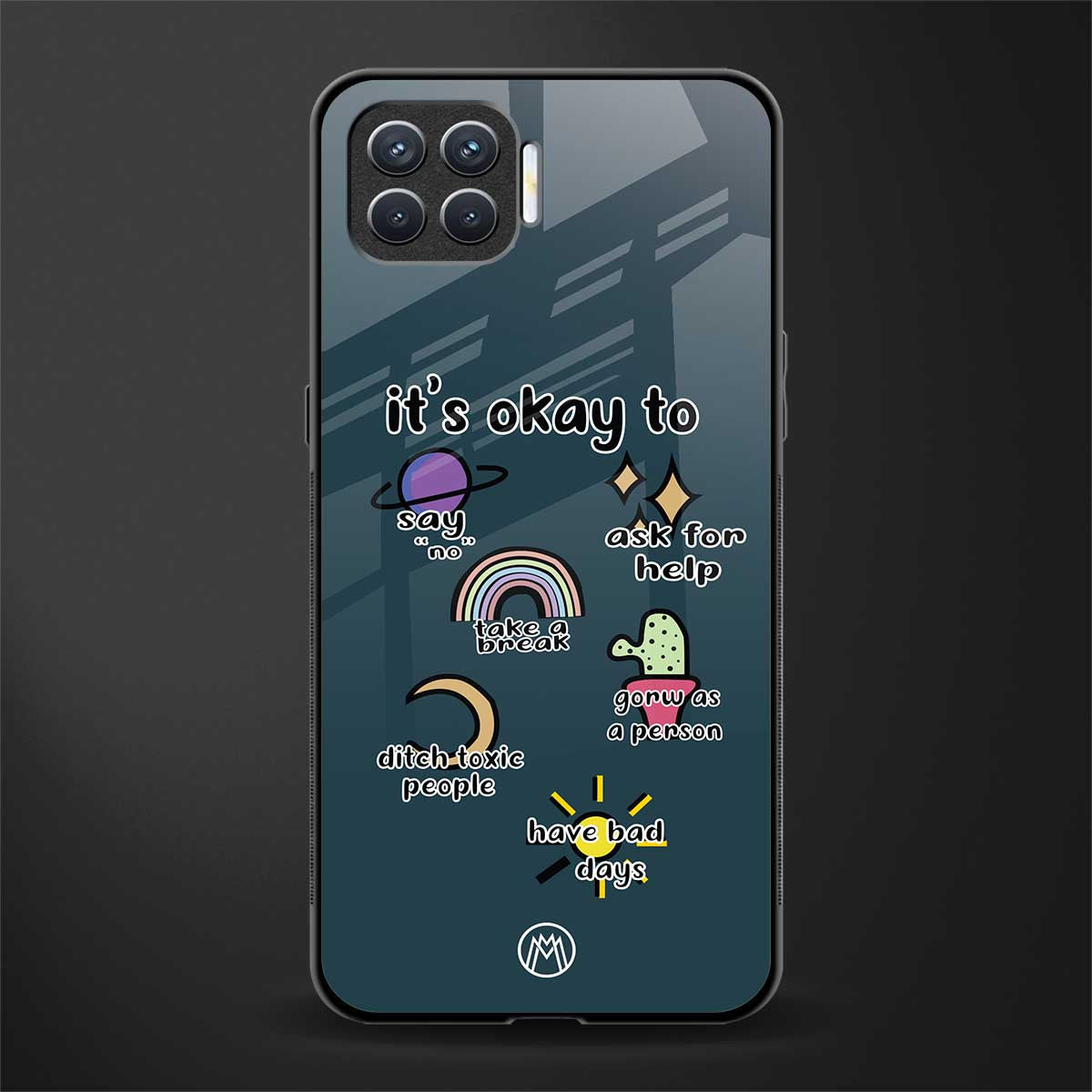 it's okay glass case for oppo f17 image