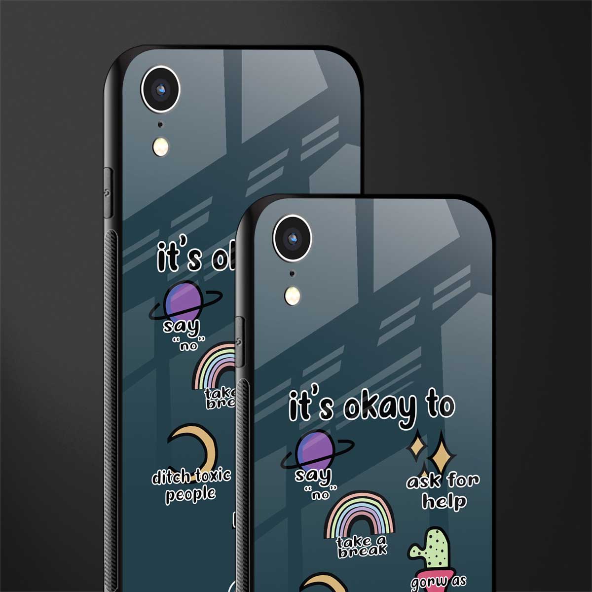 it's okay glass case for iphone xr image-2