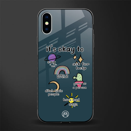 it's okay glass case for iphone xs image