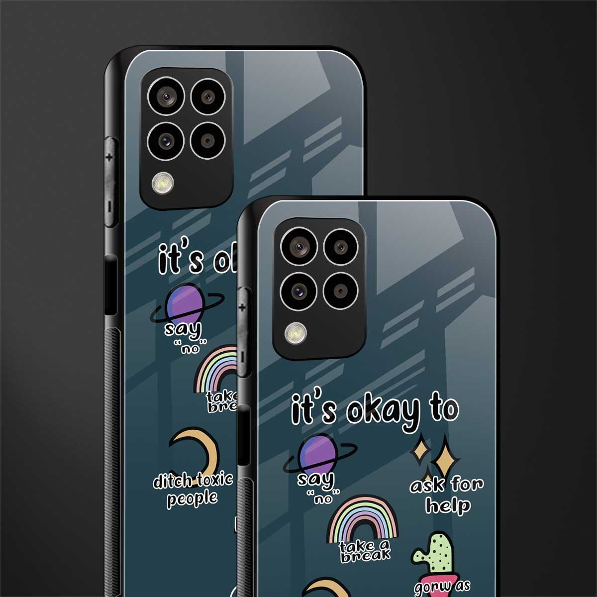 it's okay back phone cover | glass case for samsung galaxy m33 5g