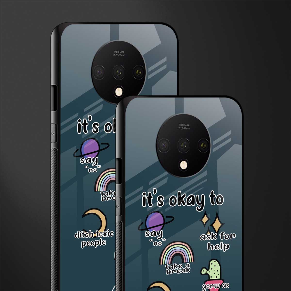 it's okay glass case for oneplus 7t image-2