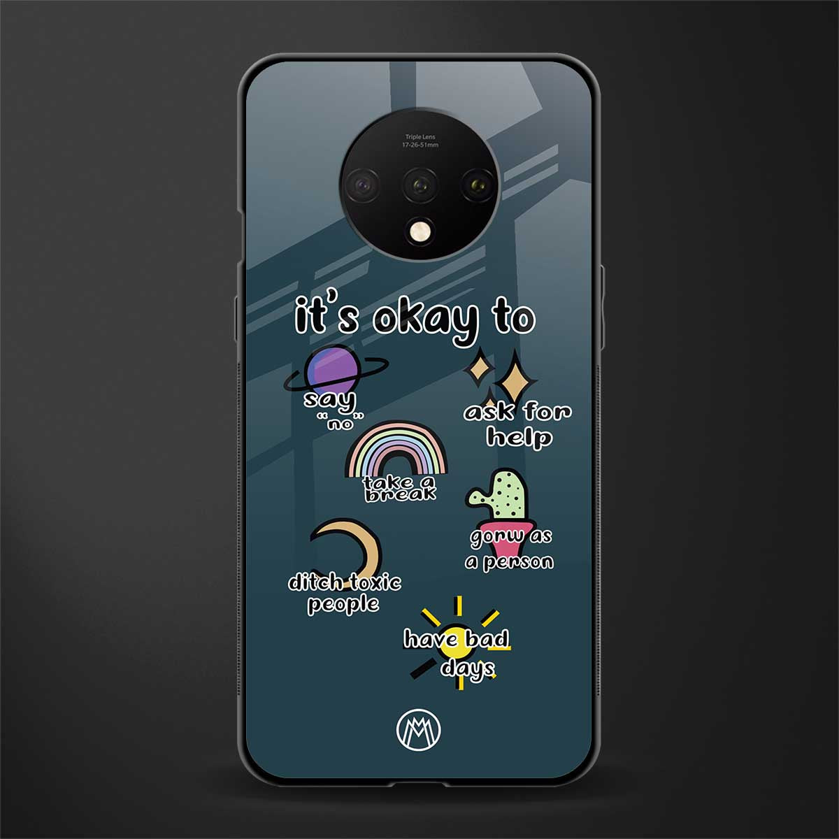 it's okay glass case for oneplus 7t image