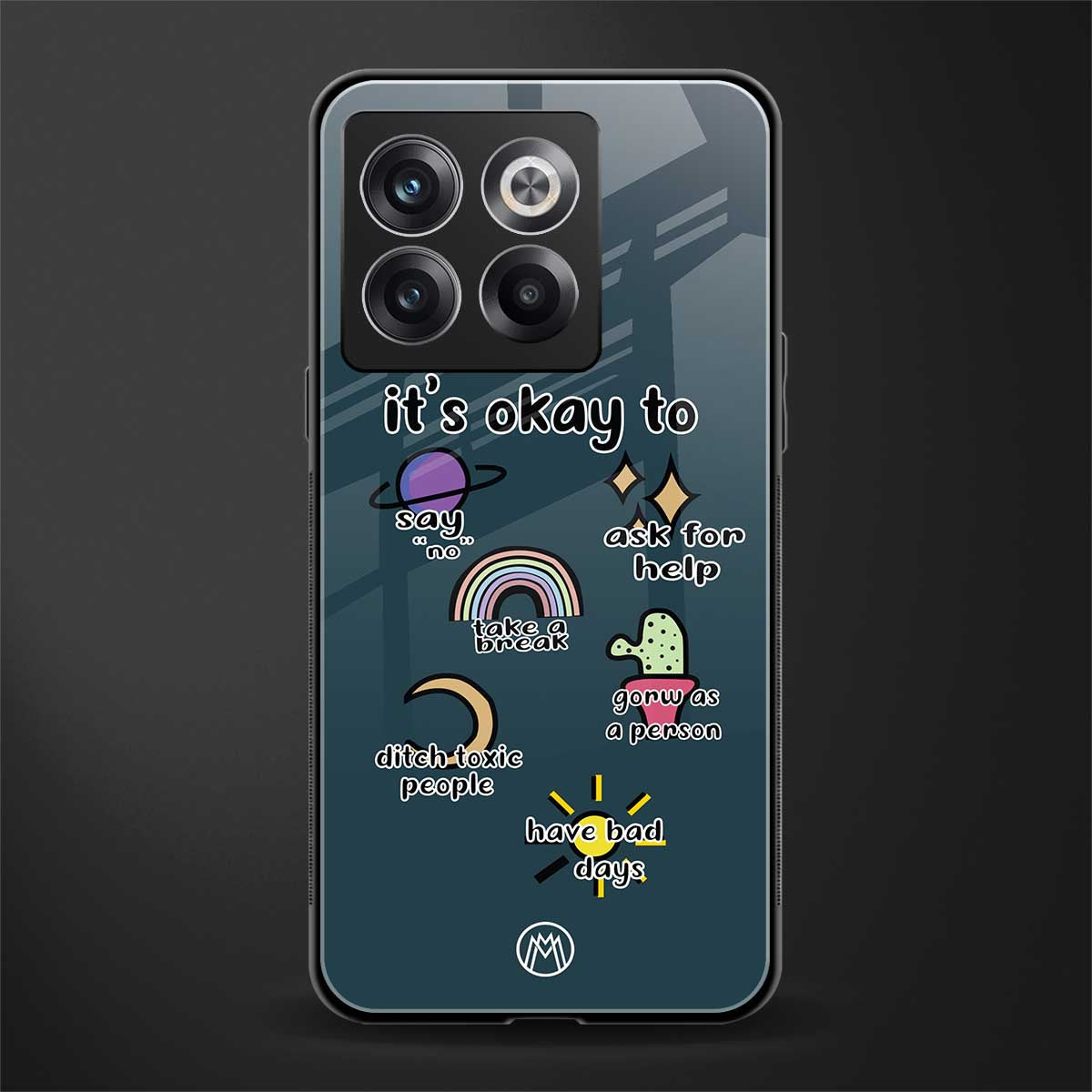 it's okay back phone cover | glass case for oneplus 10t