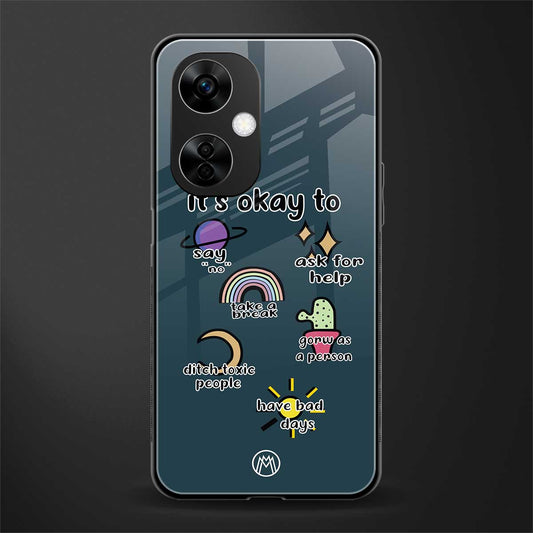 it's okay back phone cover | glass case for oneplus nord ce 3 lite