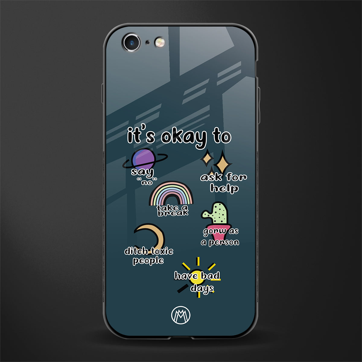 it's okay glass case for iphone 6 image