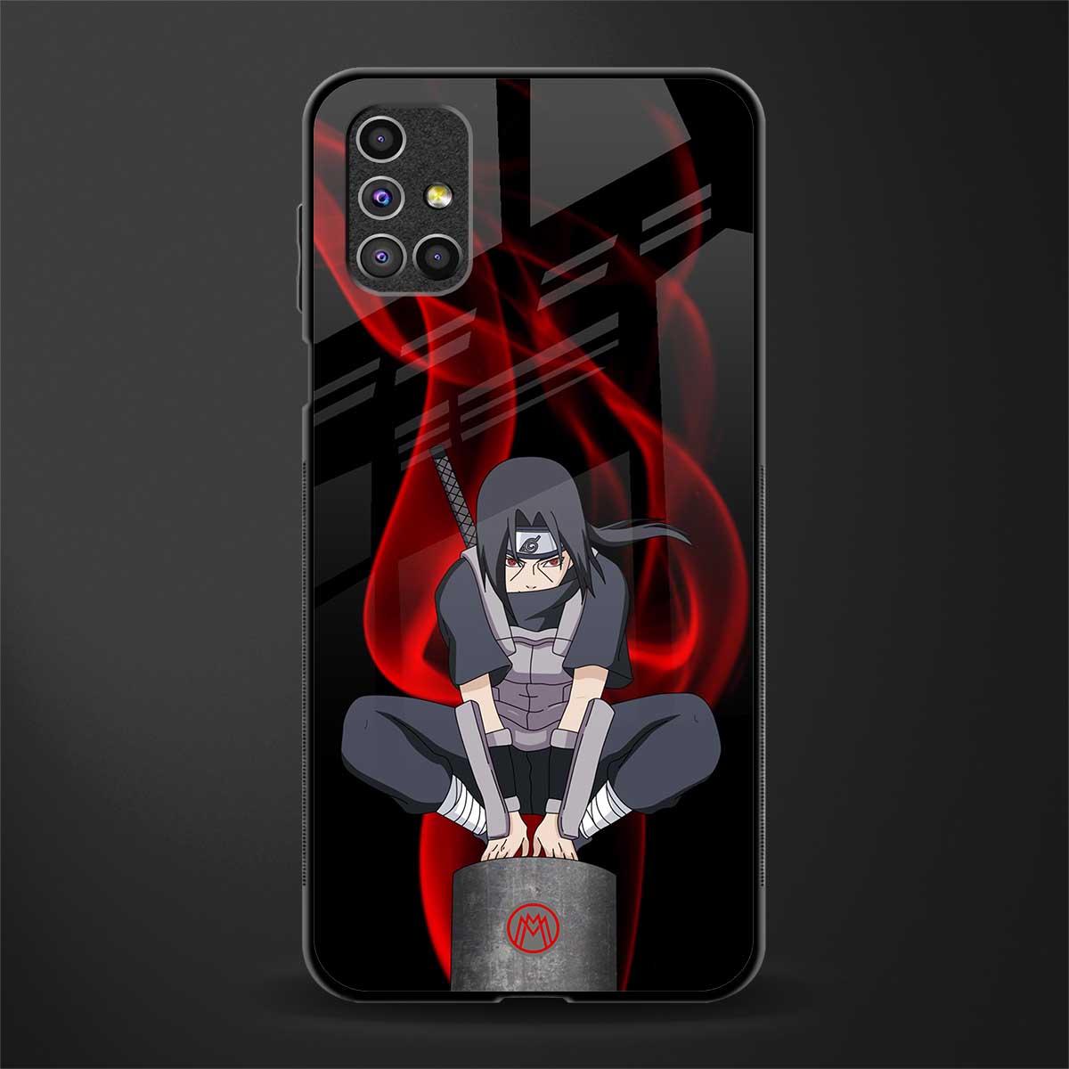 itachi uchiha glass case for samsung galaxy m51 image