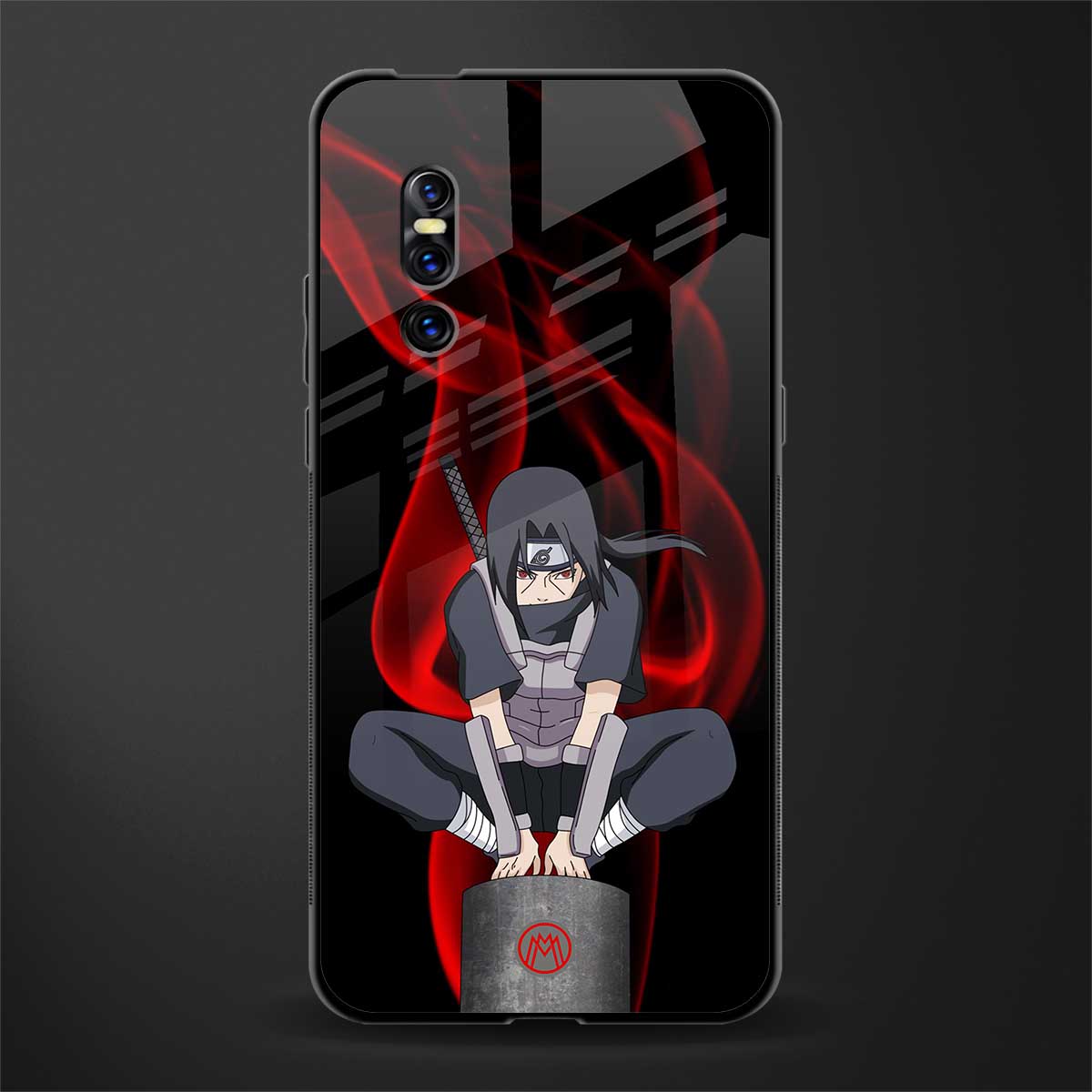 itachi uchiha glass case for vivo v15 pro image