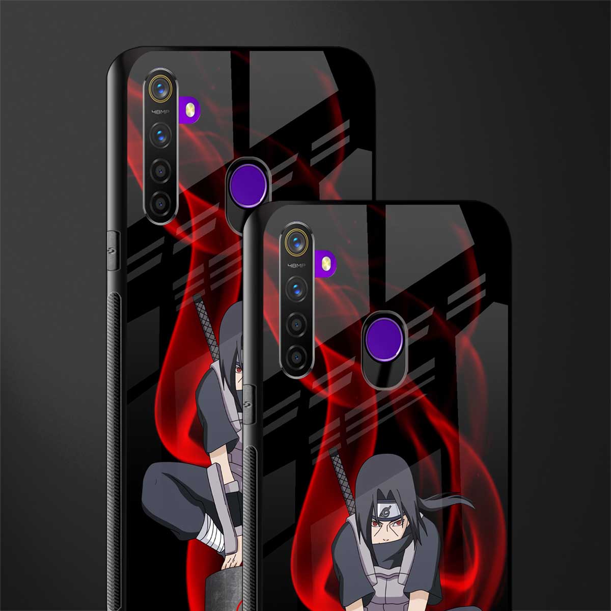 itachi uchiha glass case for realme 5s image-2