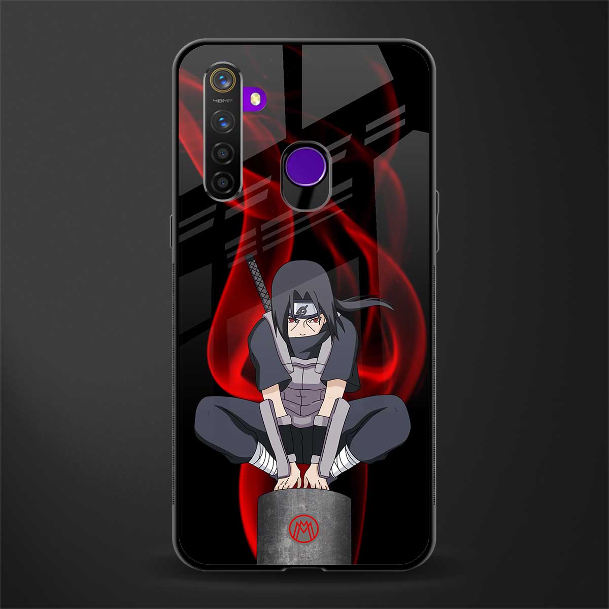 itachi uchiha glass case for realme 5s image