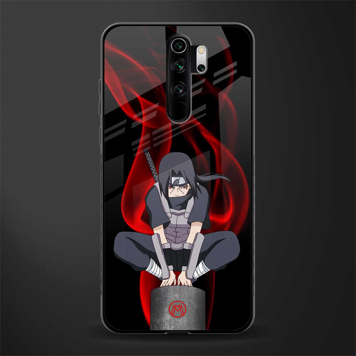 itachi uchiha glass case for redmi note 8 pro image