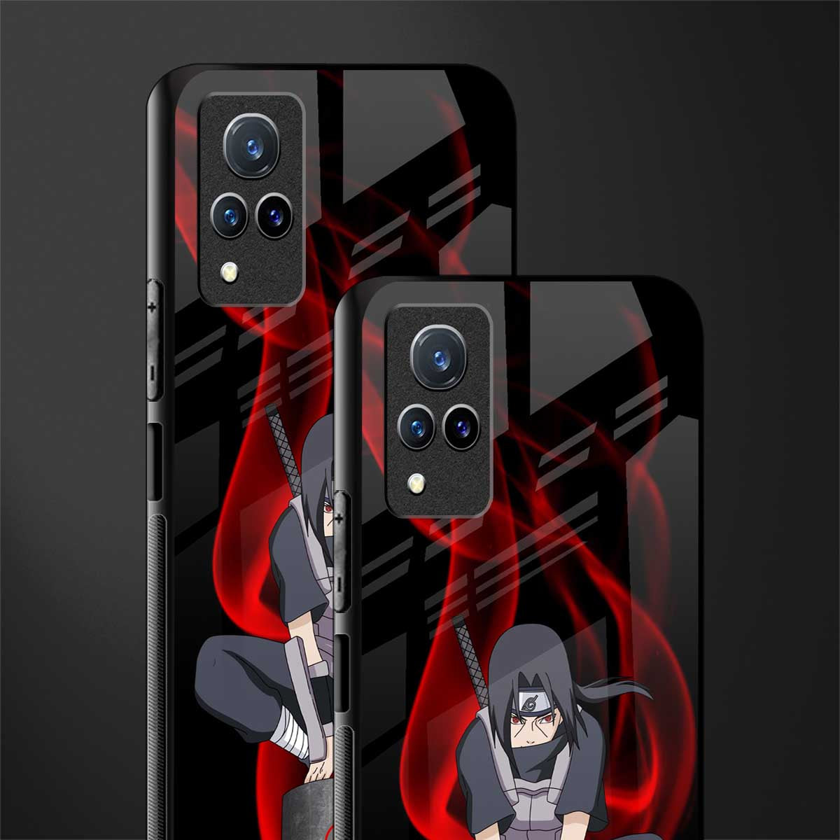 itachi uchiha glass case for vivo v21 5g image-2