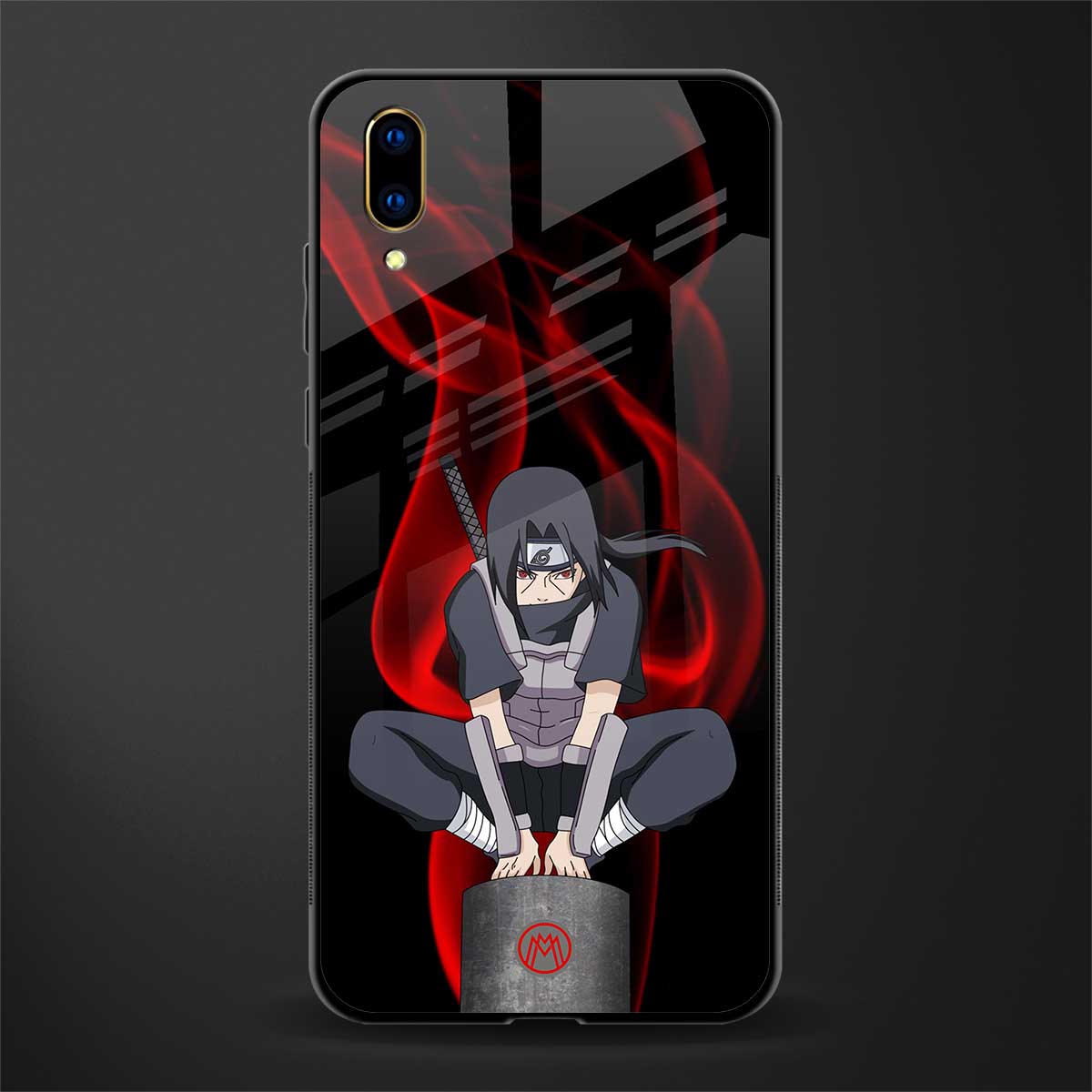 itachi uchiha glass case for vivo v11 pro image