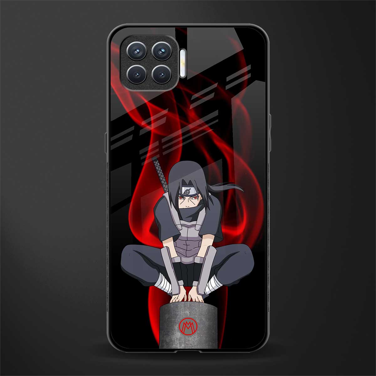 itachi uchiha glass case for oppo f17 pro image