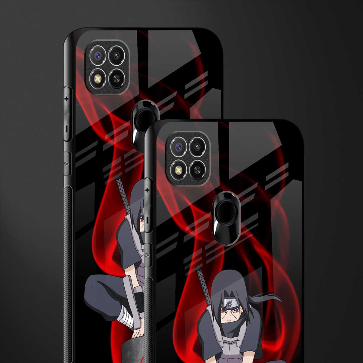 itachi uchiha glass case for redmi 9 image-2