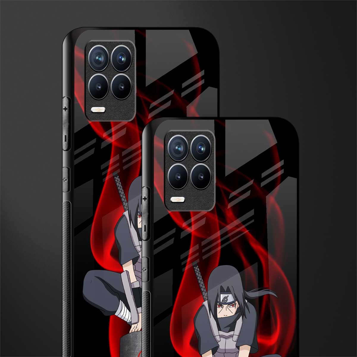 itachi uchiha glass case for realme 8 4g image-2