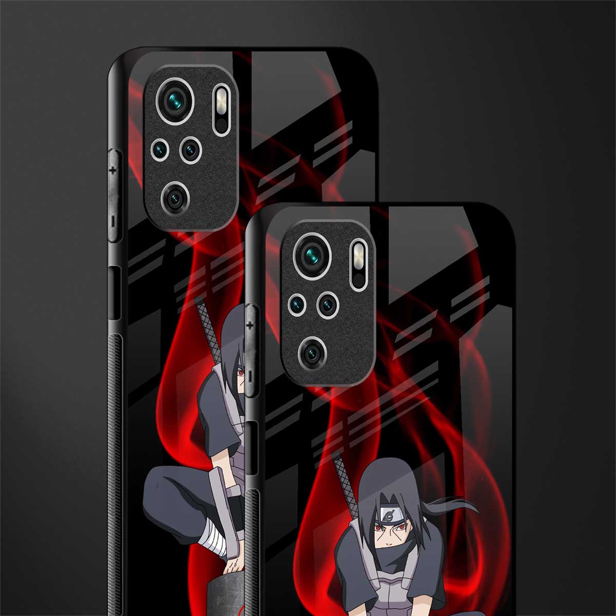 itachi uchiha glass case for redmi note 10s image-2